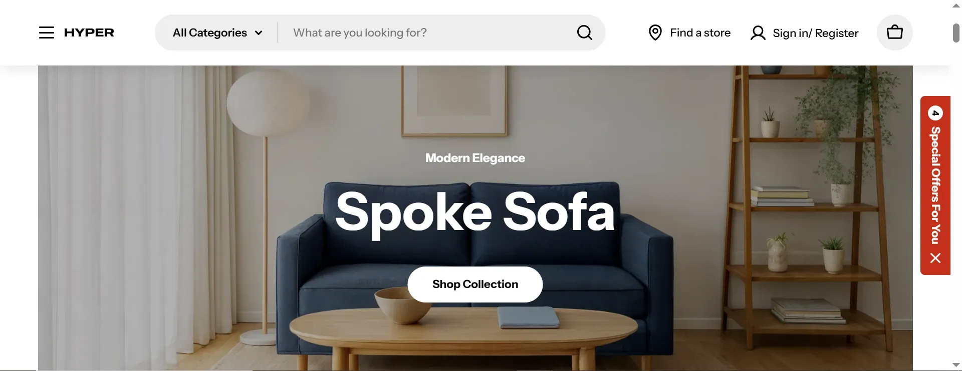 Hyper Shopify theme example